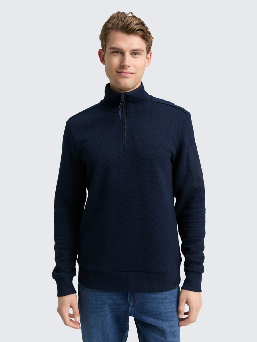 sudadera troyer con bolsillo en la manga