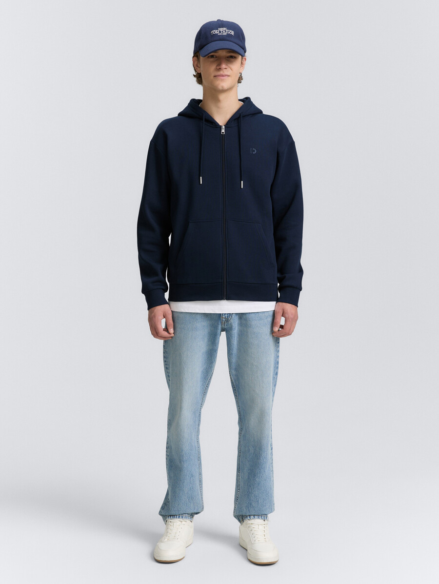 chaqueta sudadera con capucha y estampado de logotipo
