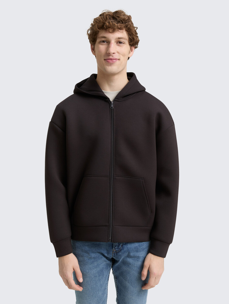 chaqueta deportiva con capucha y corte holgado de scuba