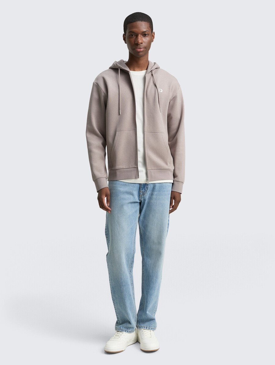 chaqueta sudadera con capucha y estampado de logotipo