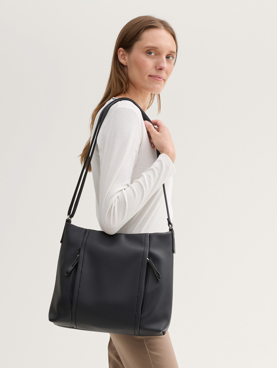 bolso tipo sobre ttbeca m con detalles de cremallera