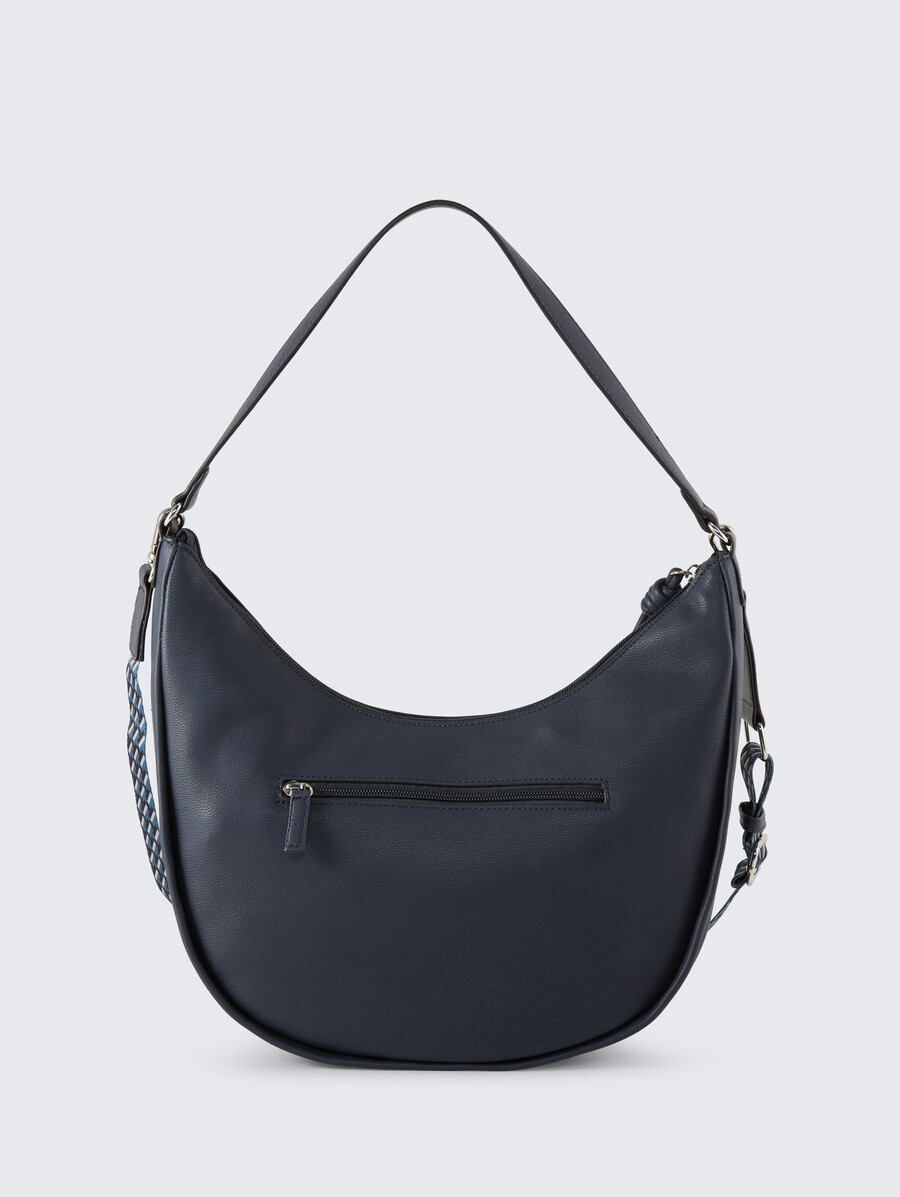 bolso de hombro tttatiana m con correa tejida estampada