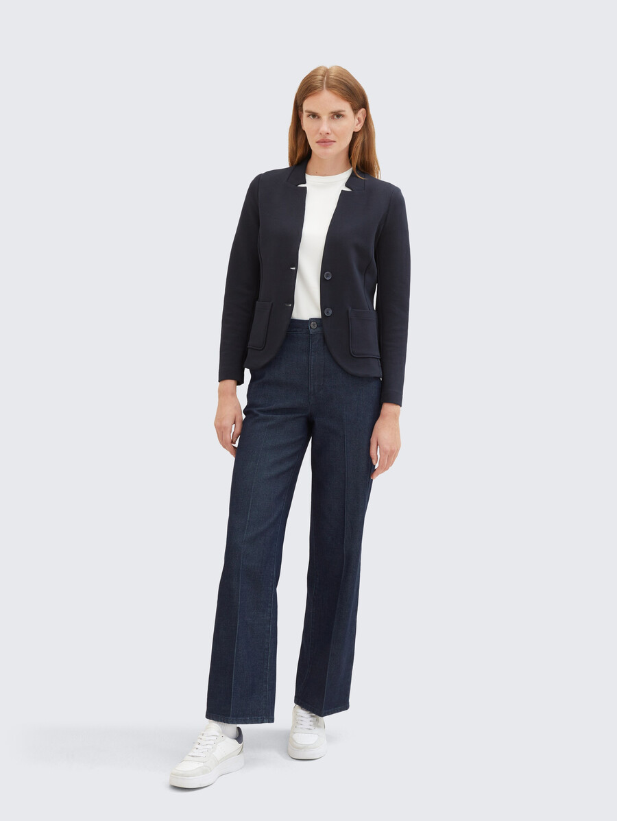 blazer de corte entallado con textura otomana