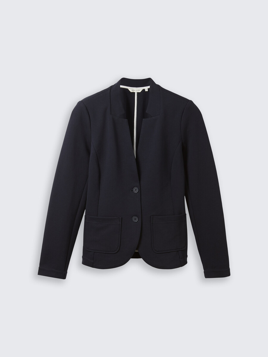 blazer de corte entallado con textura otomana