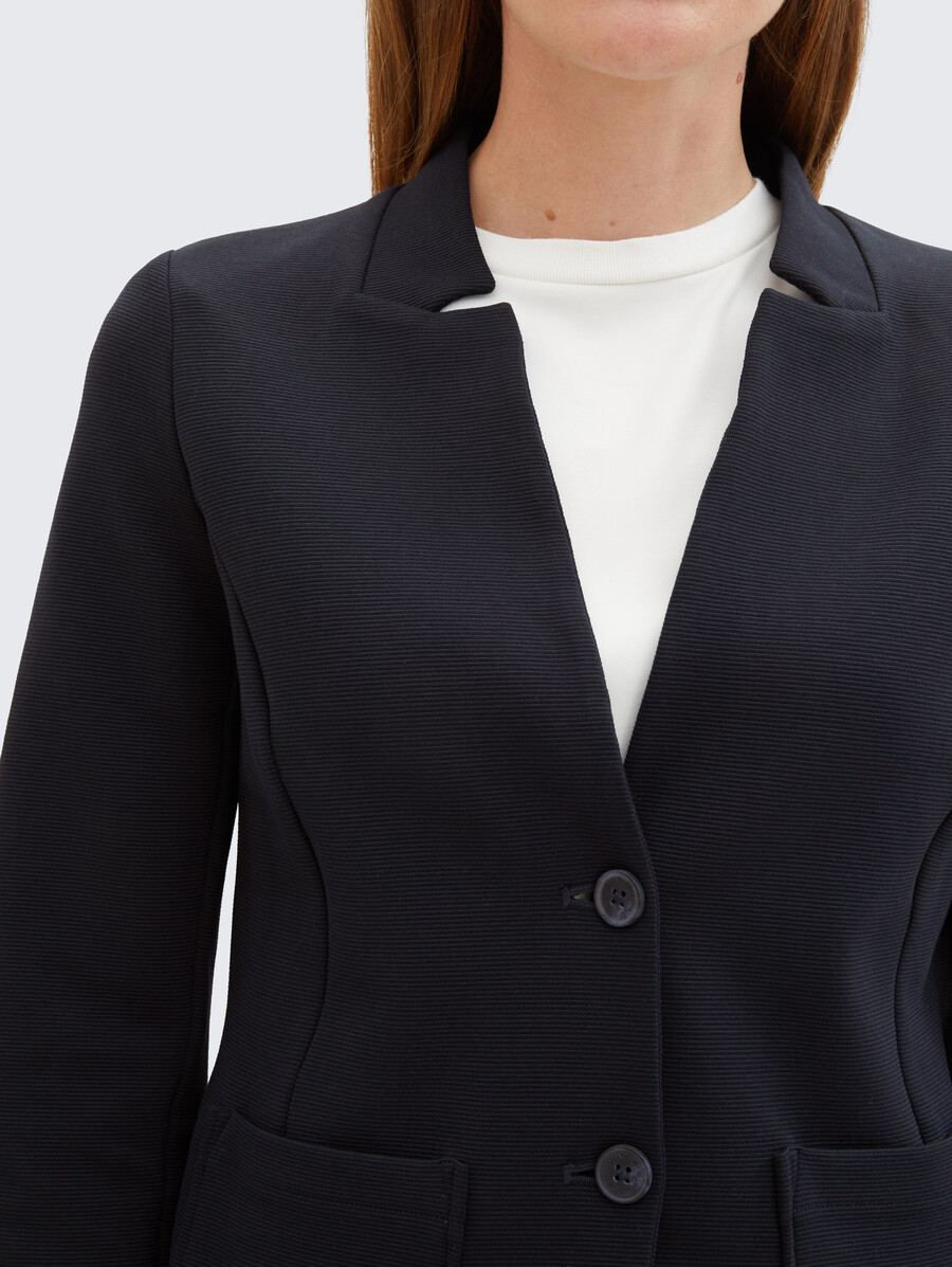 blazer de corte entallado con textura otomana