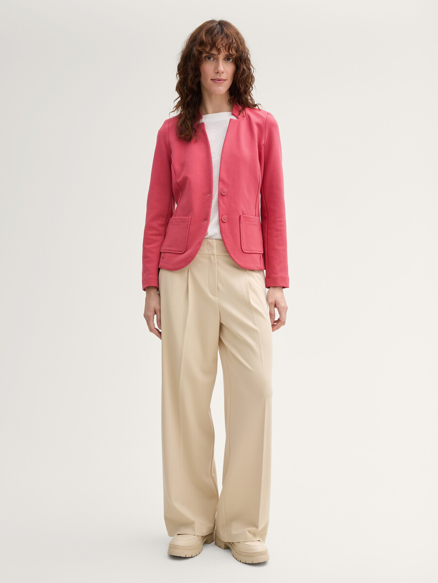 blazer de corte entallado con textura otomana