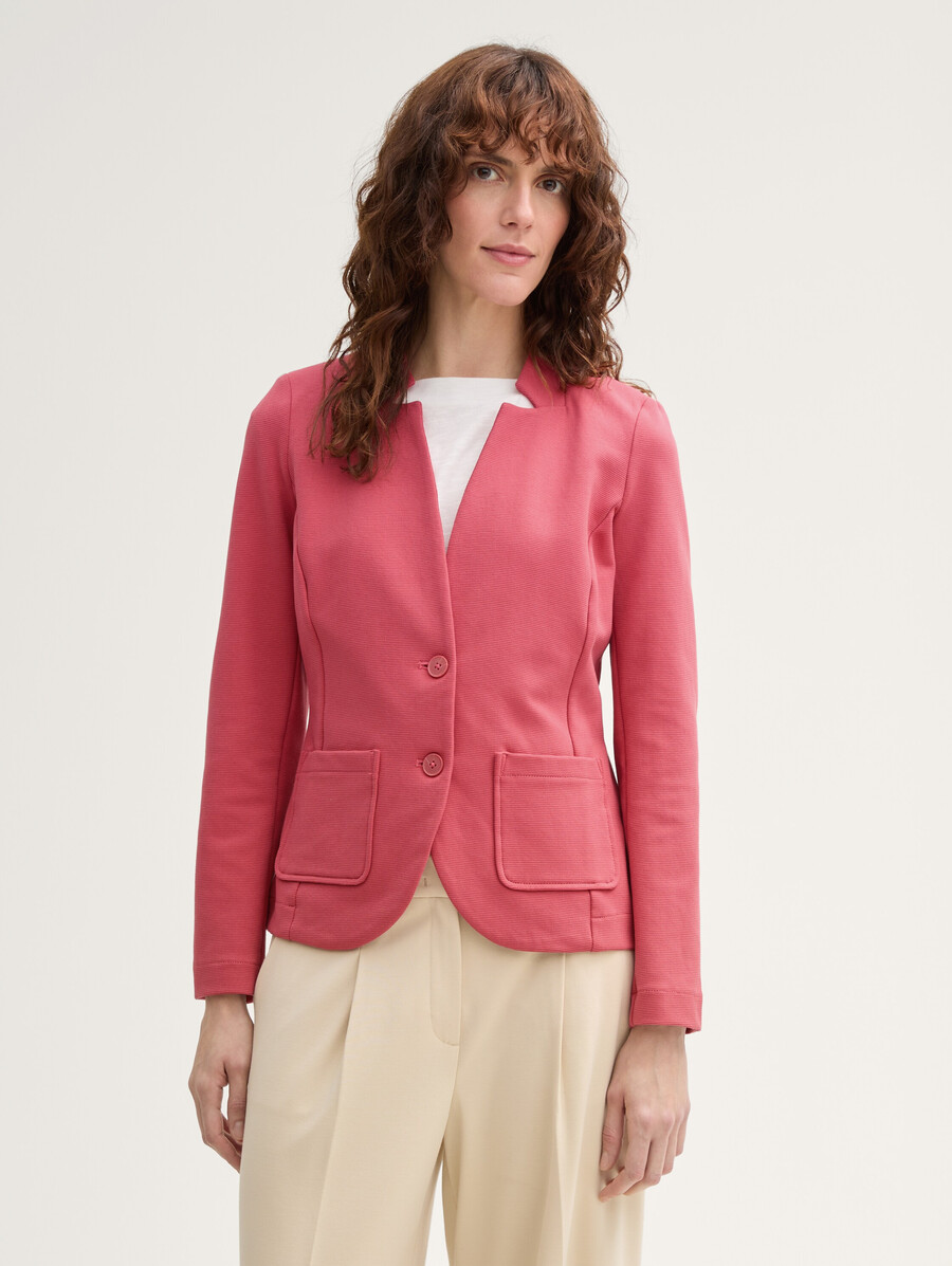 blazer de corte entallado con textura otomana