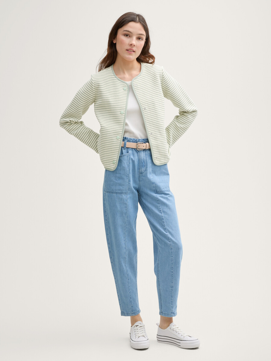 chaqueta con estampado de rayas
