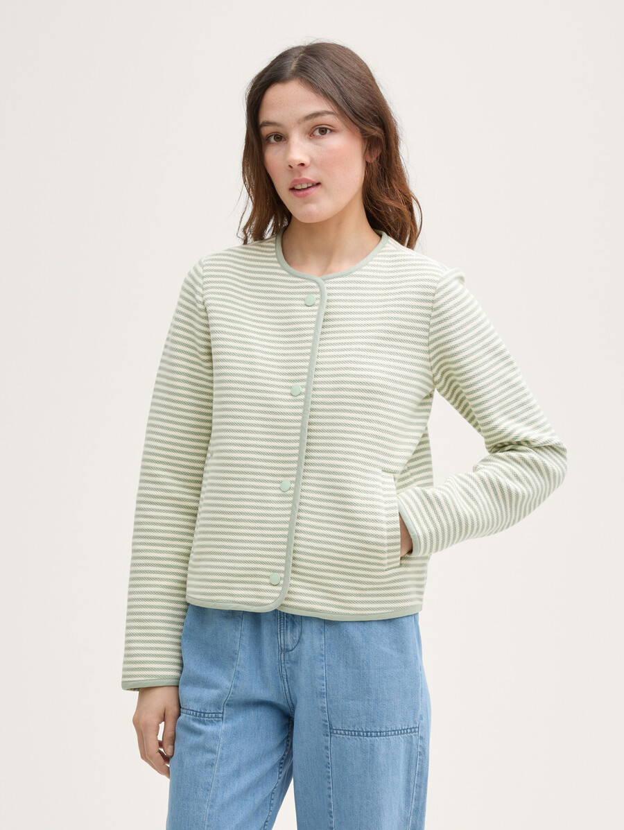 chaqueta con estampado de rayas