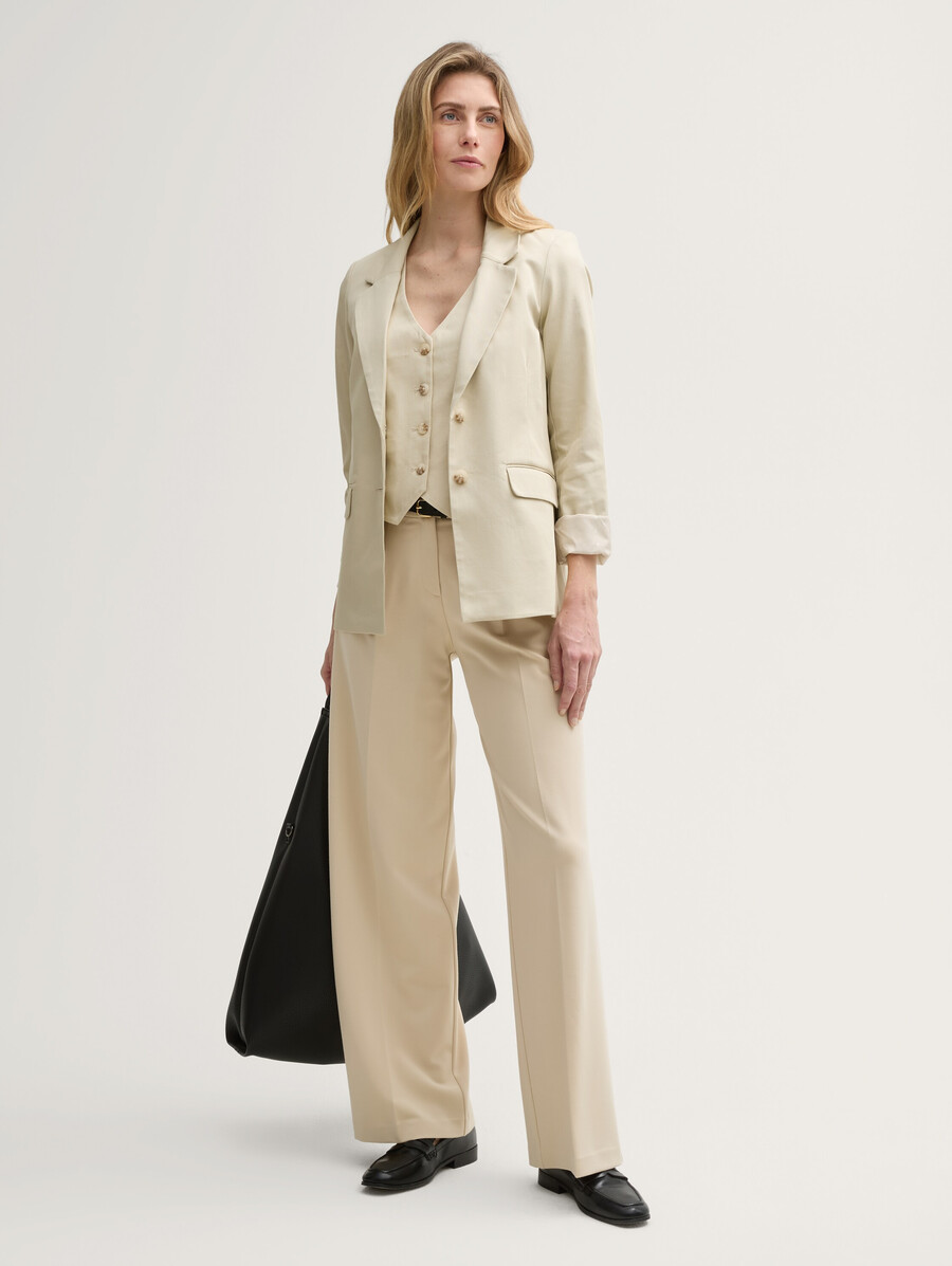 blazer de corte regular en sarga