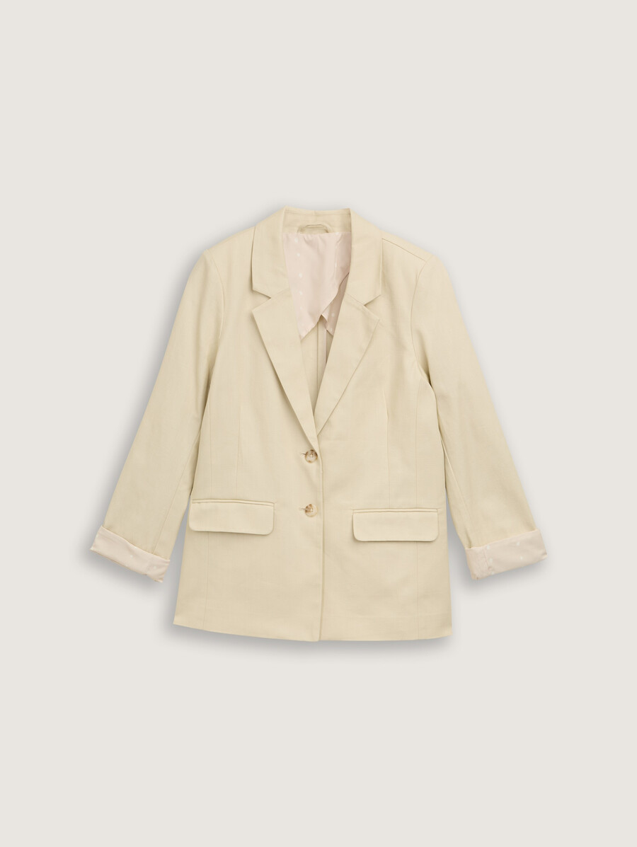 blazer de corte regular en sarga