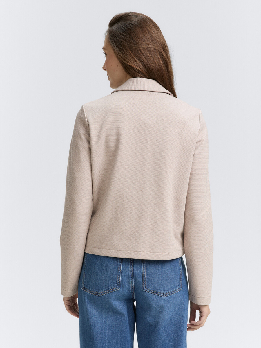 chaqueta de corte regular con cremallera