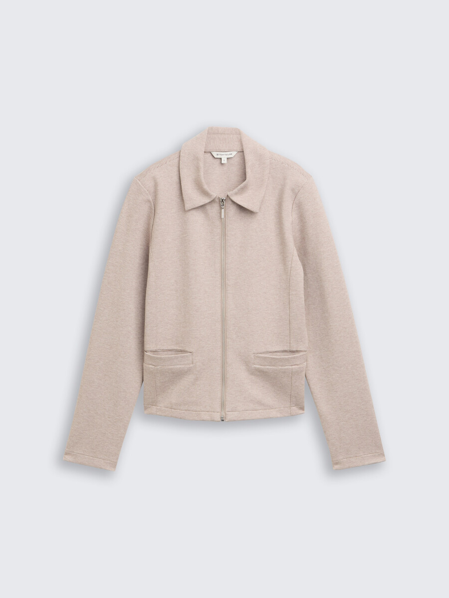 chaqueta de corte regular con cremallera
