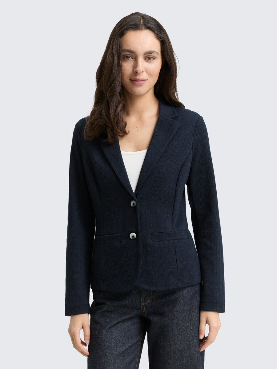 blazer jacquard de corte regular