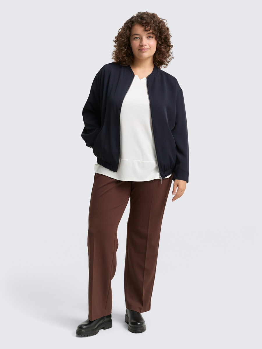 talla grande - chaqueta tipo blusón holgada