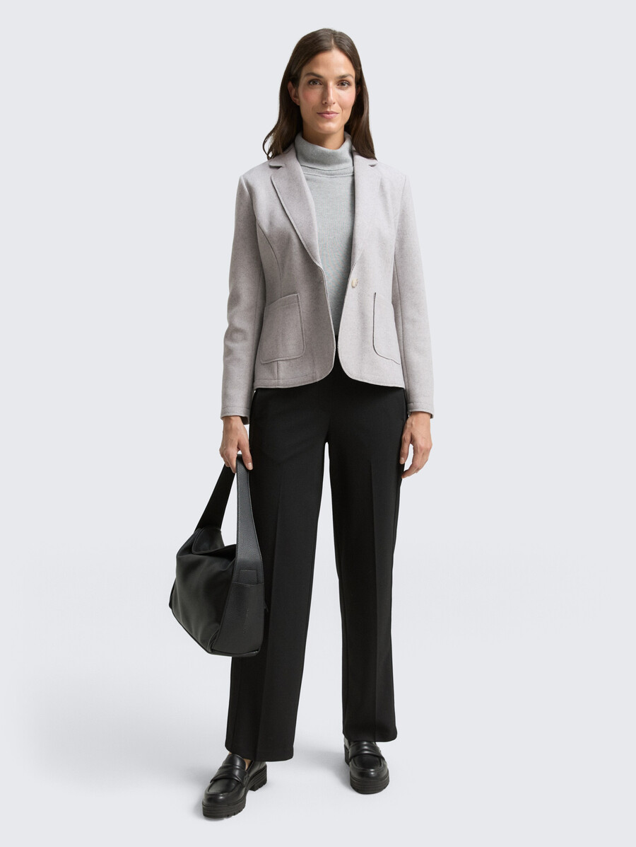 blazer de corte entallado con efecto melange