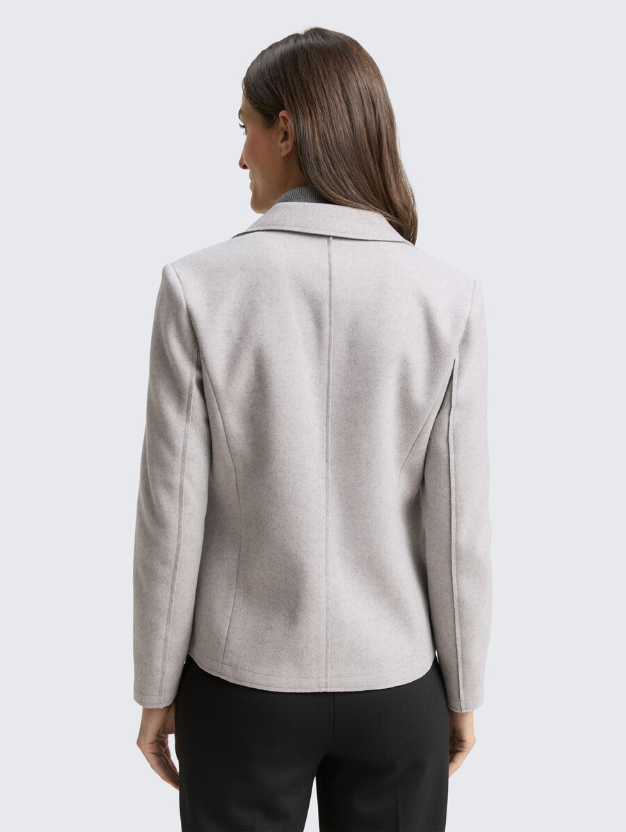 blazer de corte entallado con efecto melange