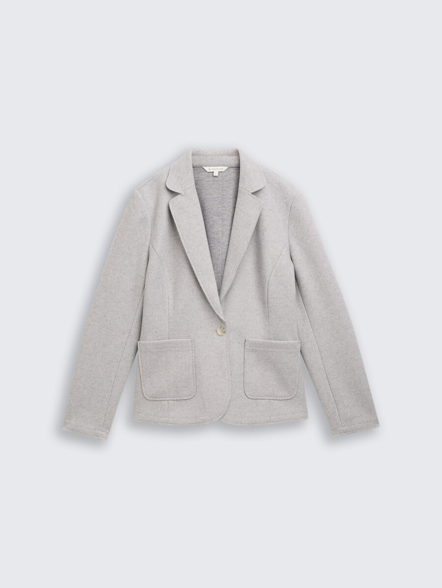 blazer de corte entallado con efecto melange