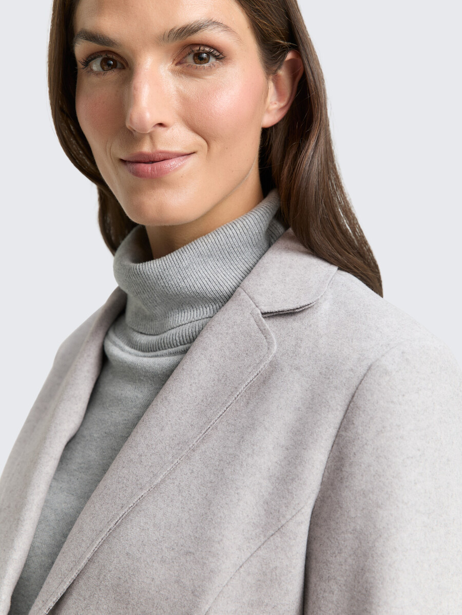 blazer de corte entallado con efecto melange