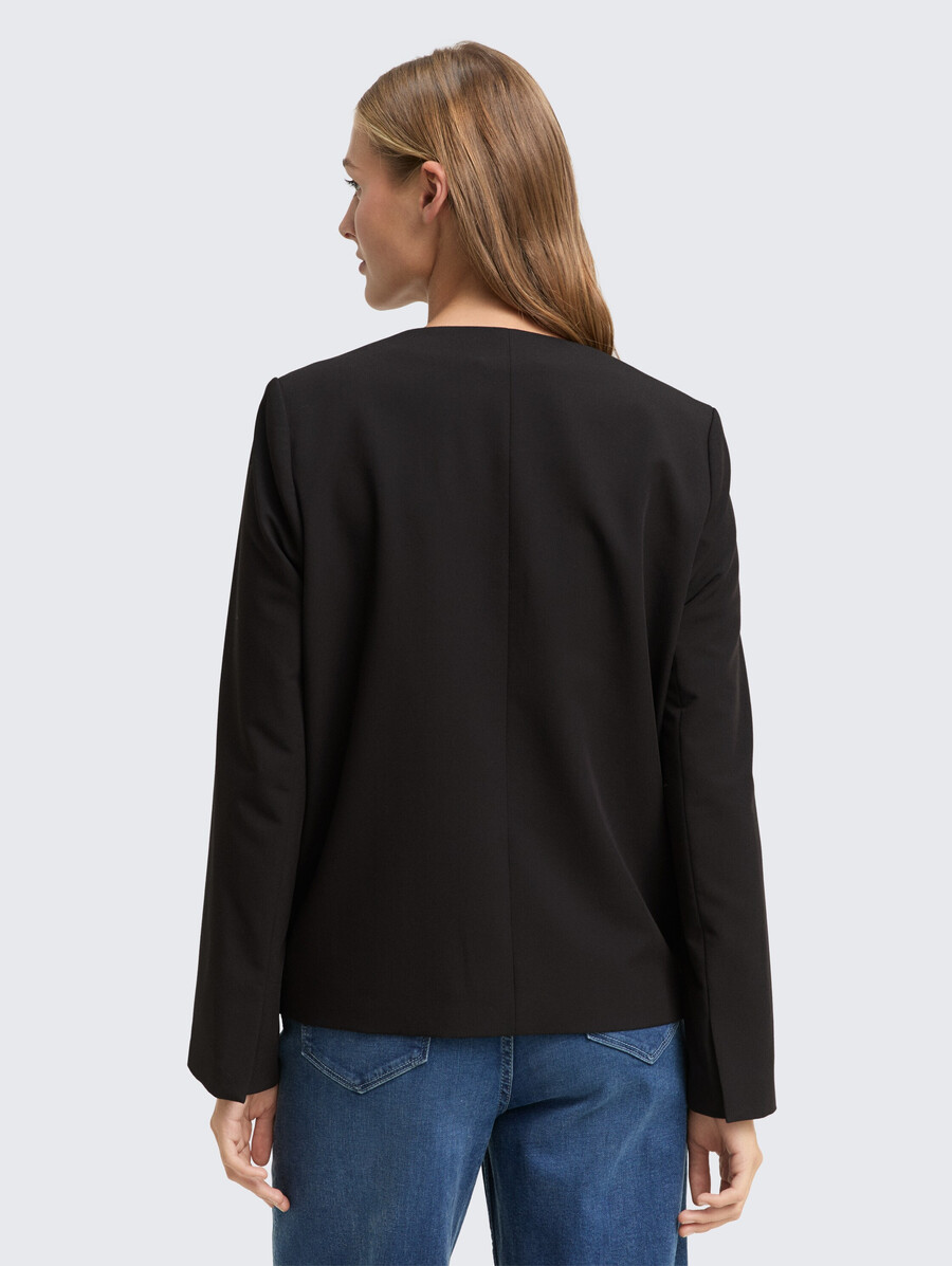 chaqueta de corte regular con detalle de lazo