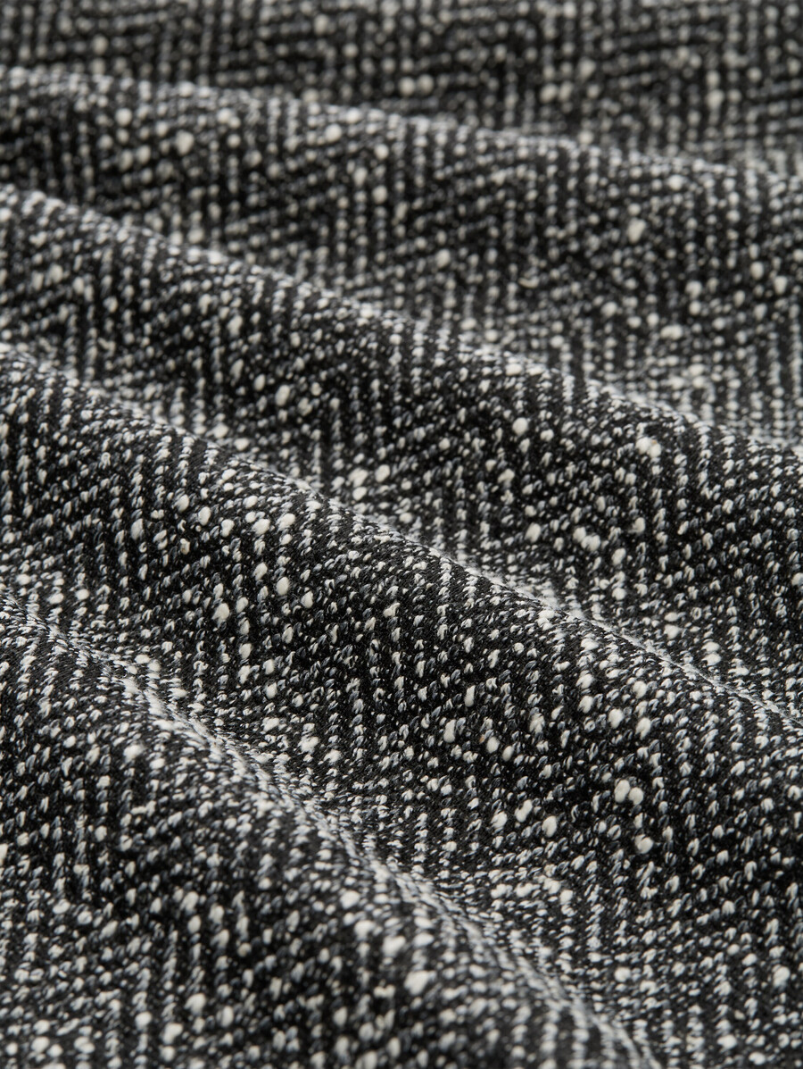 chaqueta de bouclé de corte regular