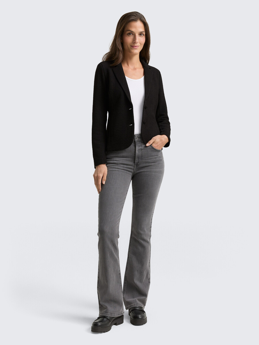 blazer slim fit con efecto brillo