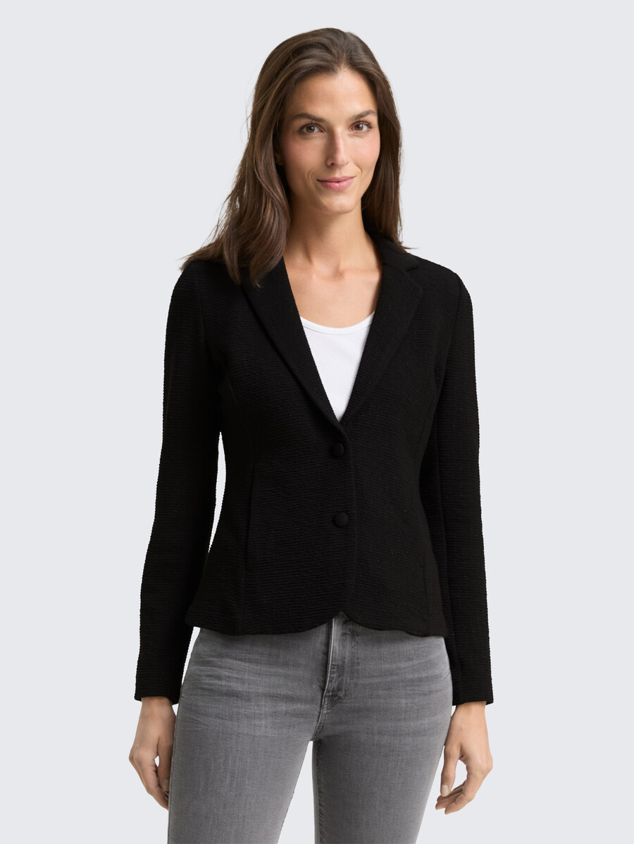blazer slim fit con efecto brillo