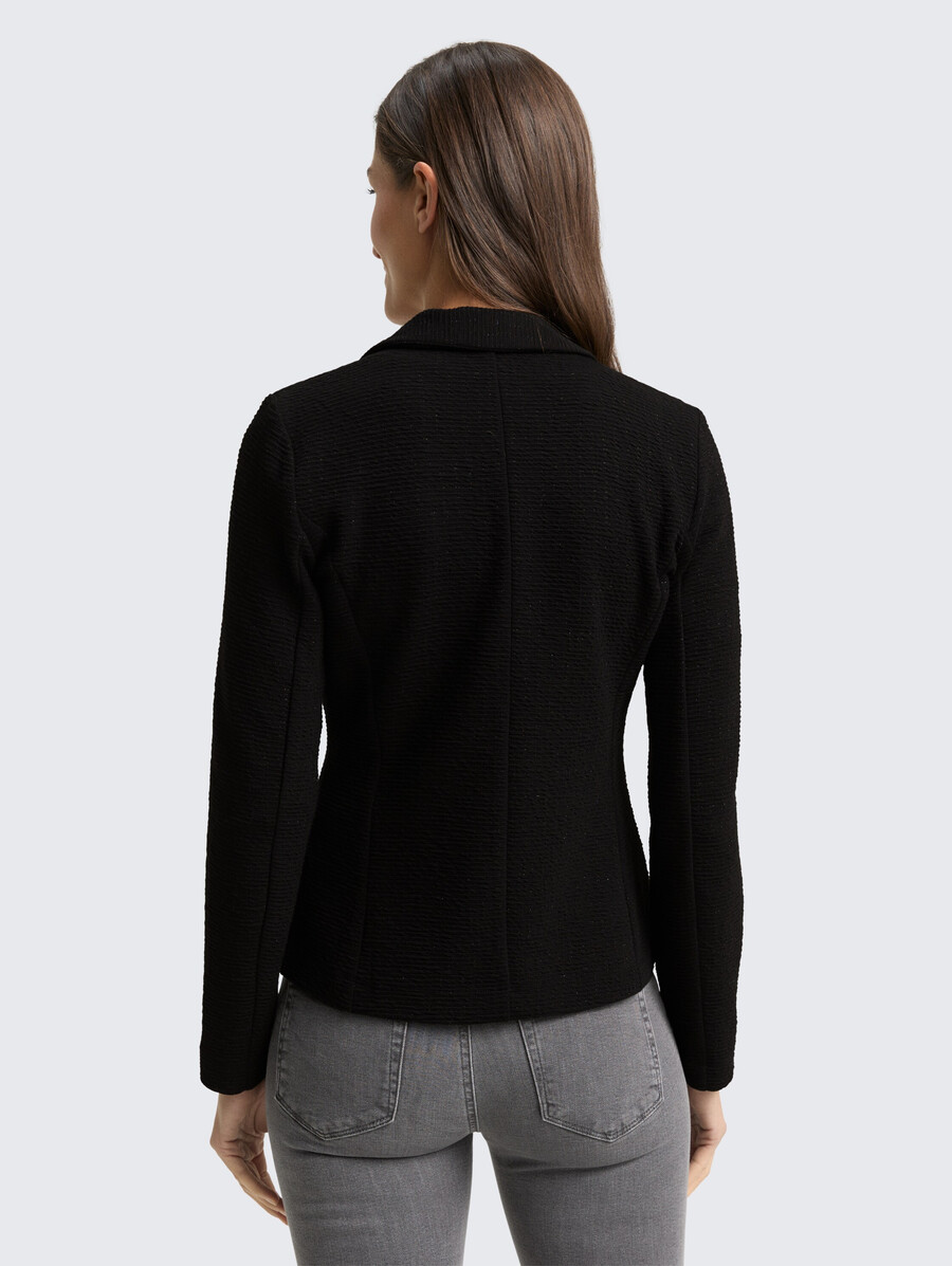 blazer slim fit con efecto brillo