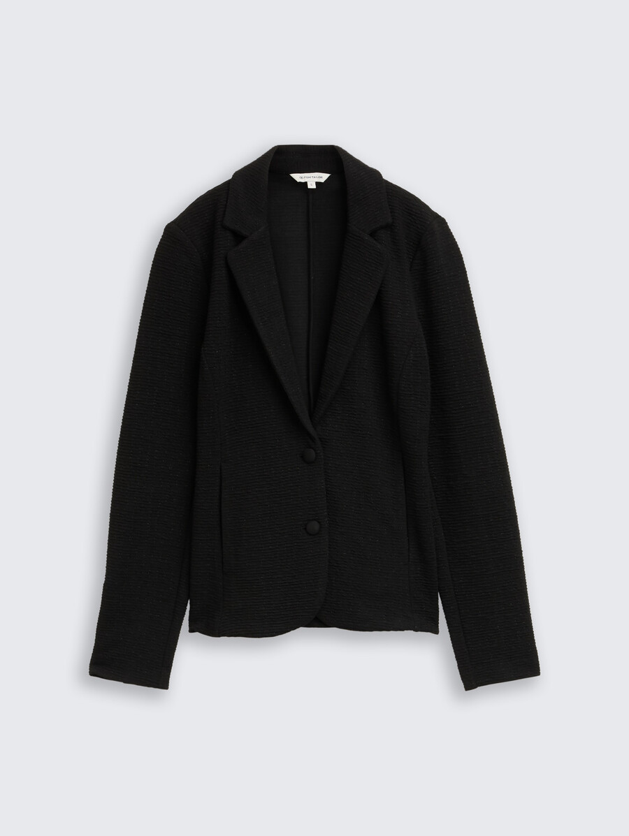 blazer slim fit con efecto brillo