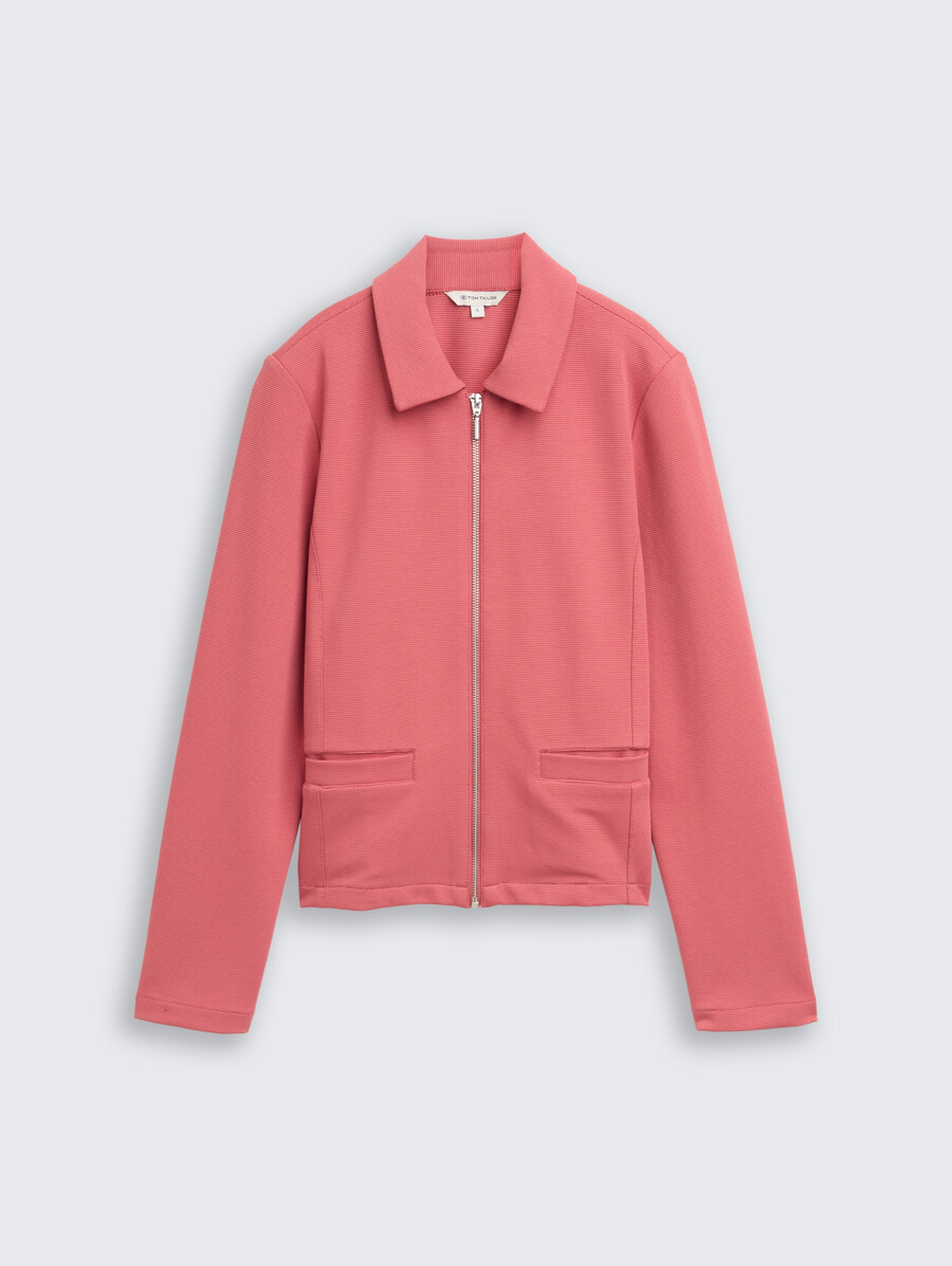chaqueta de corte regular con cremallera