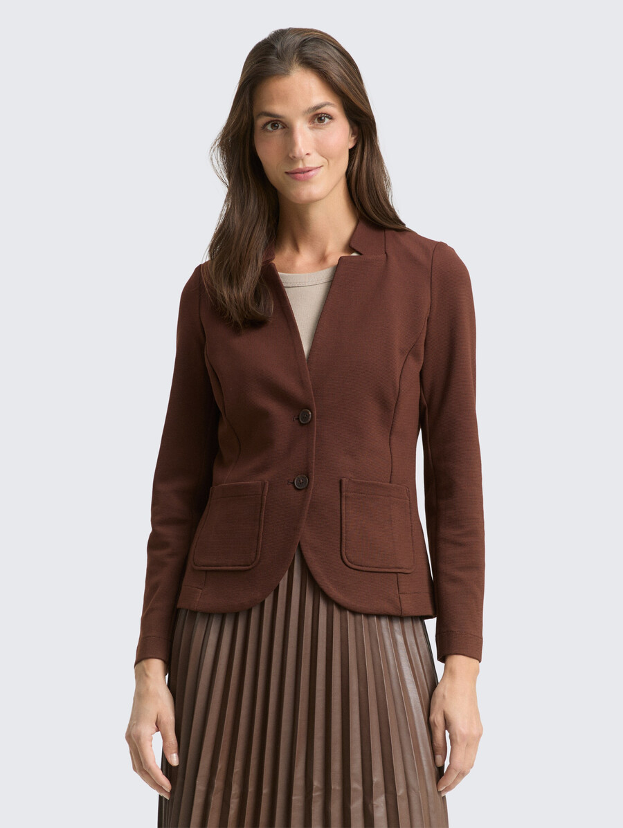 blazer de corte entallado con textura otomana