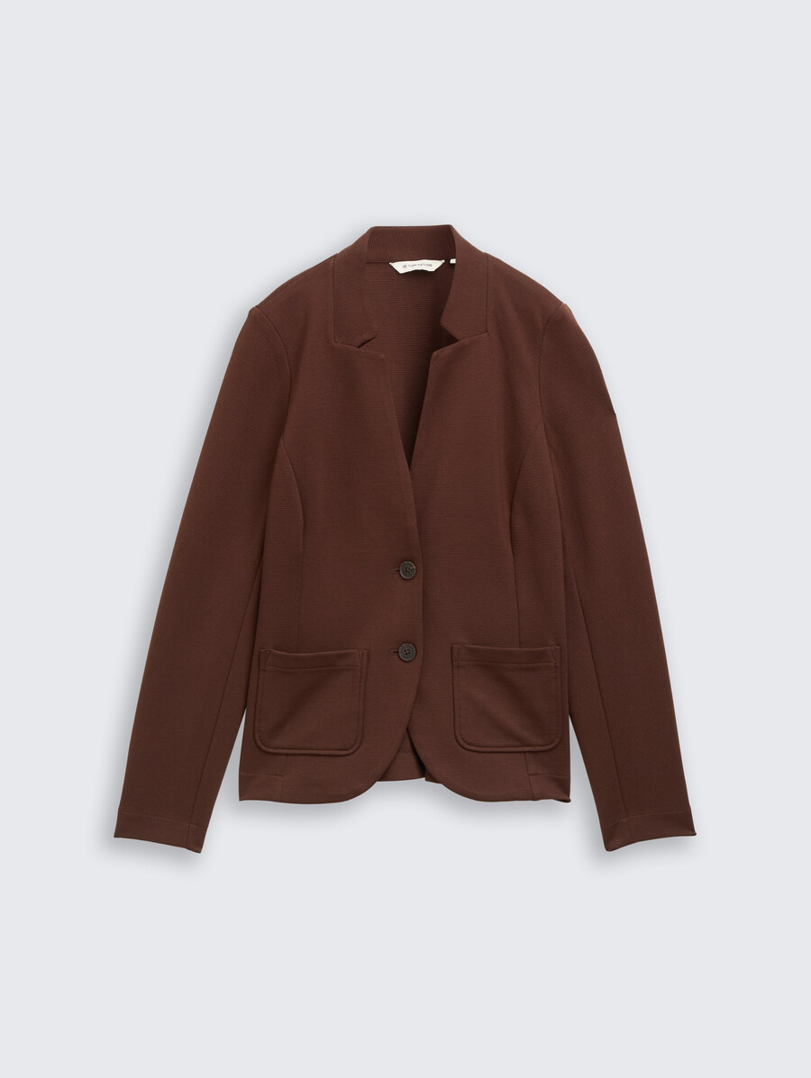 blazer de corte entallado con textura otomana