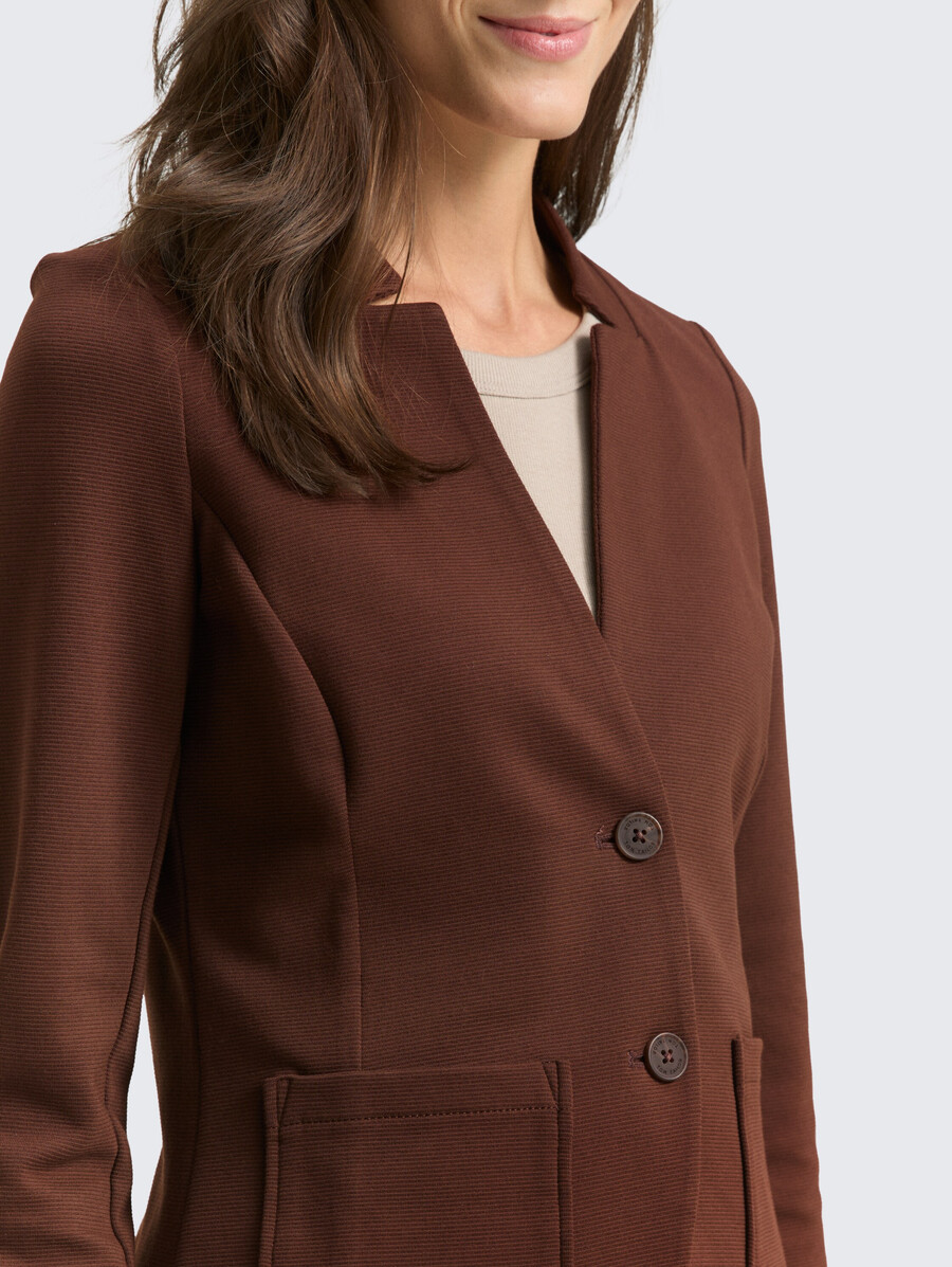 blazer de corte entallado con textura otomana
