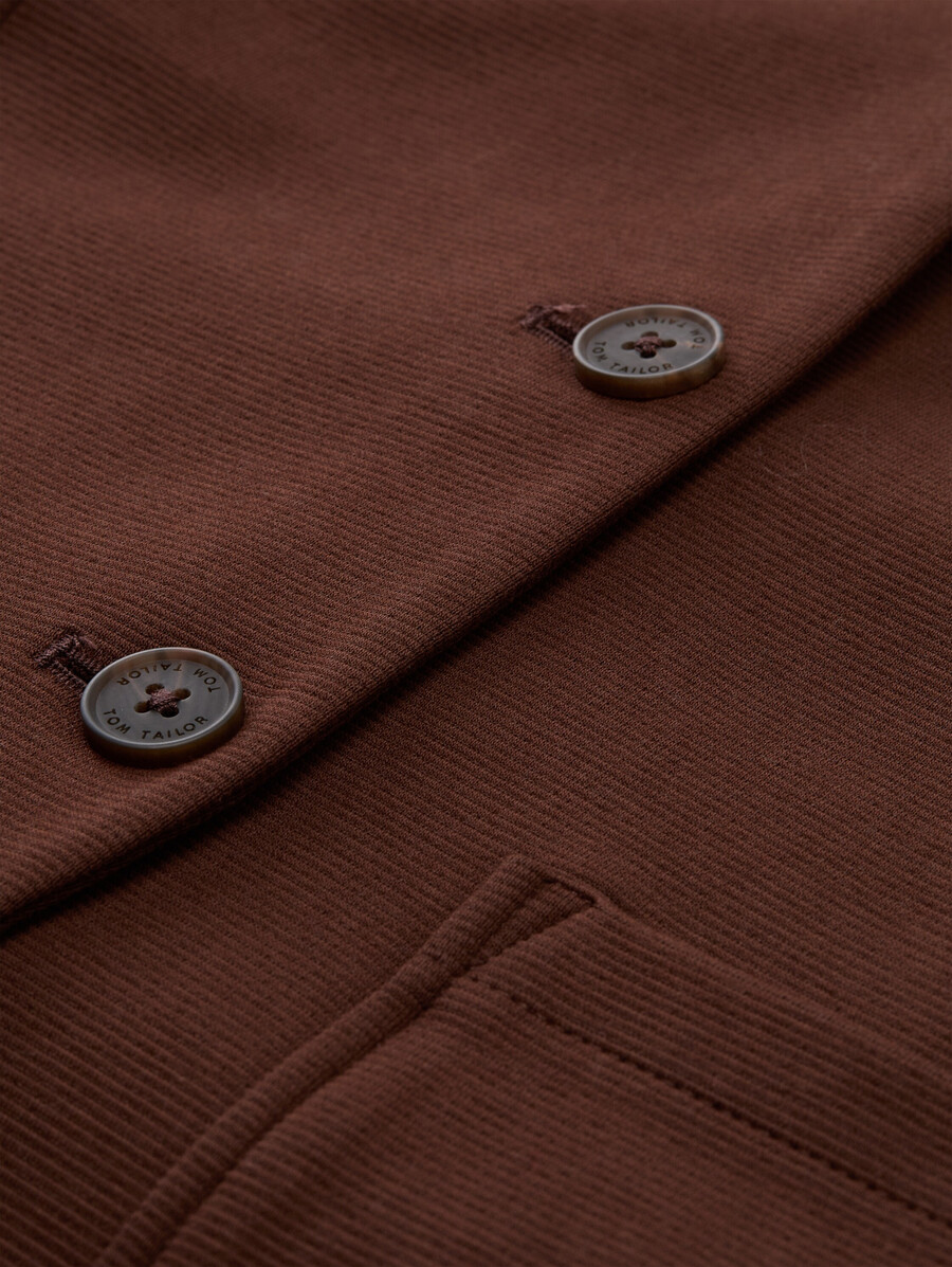 blazer de corte entallado con textura otomana