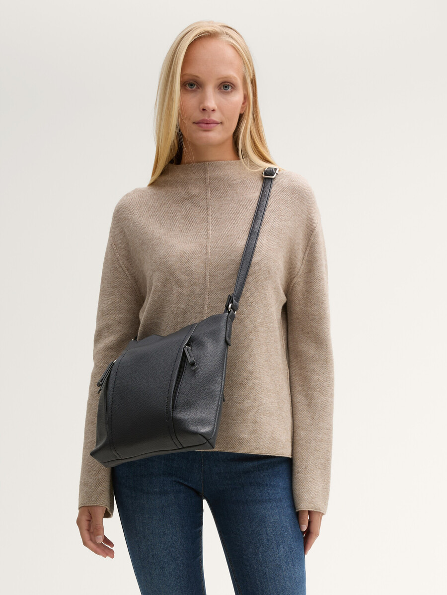 bolso de hombro ttbeca m con detalles de cremallera