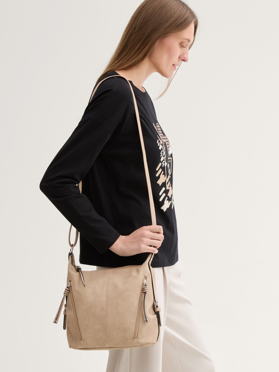 bolso de hombro ttcaia m con detalles de cremallera