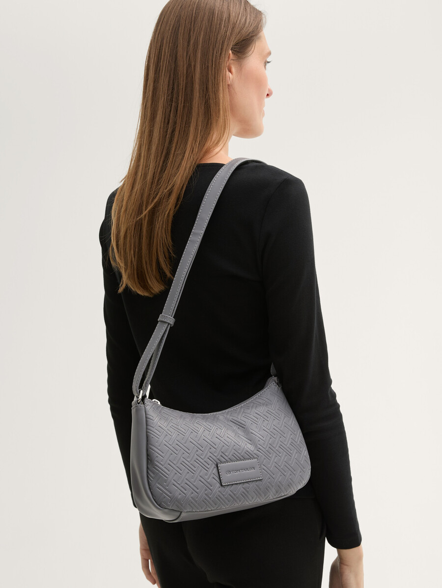 bolso de hombro ttmirenda con logotipo en relieve