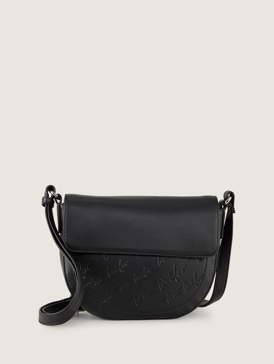 bolso de hombro ttwendi con solapa y logotipo en relieve