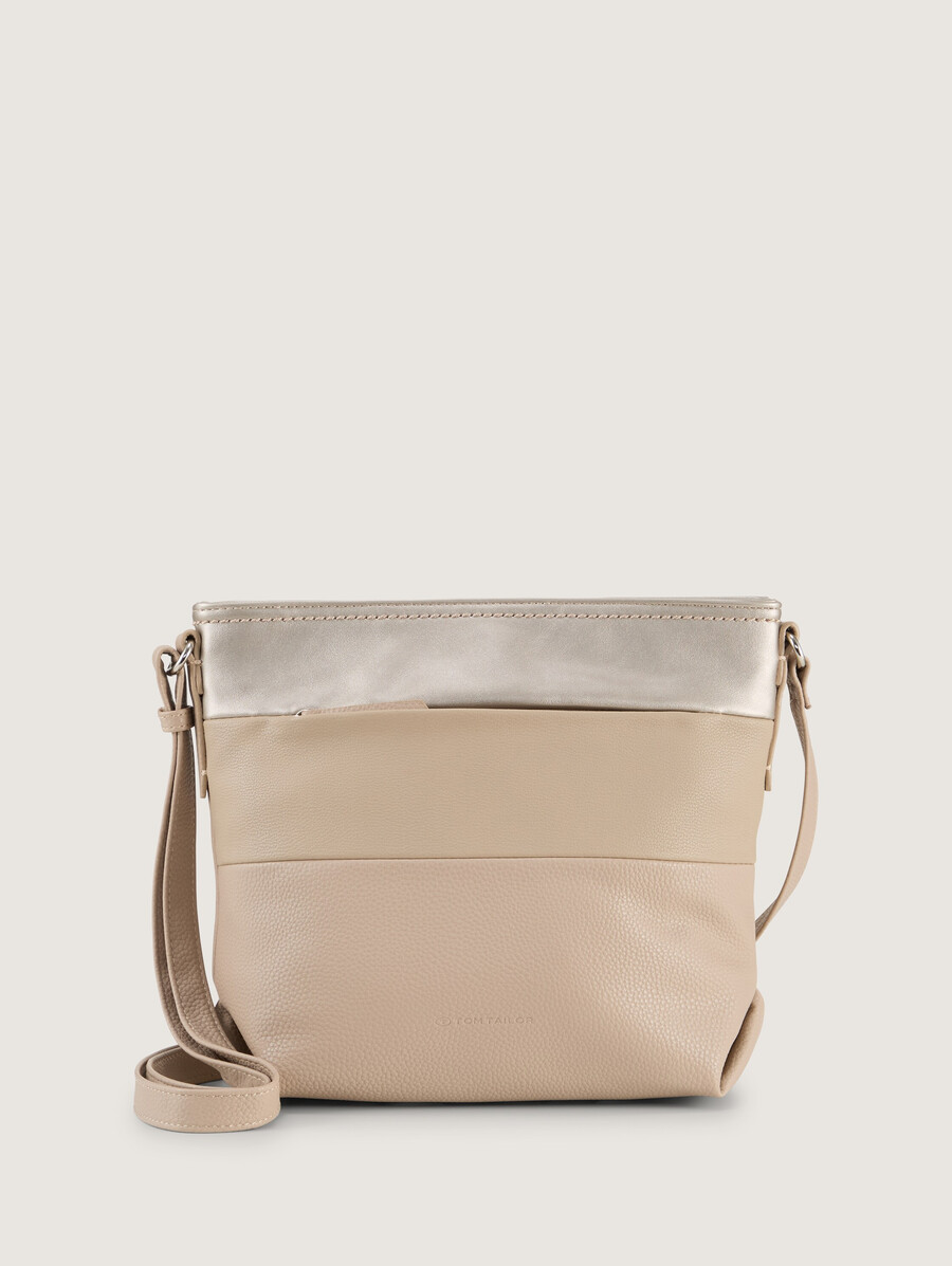 bolso de hombro ttnicolina m con mezcla de materiales
