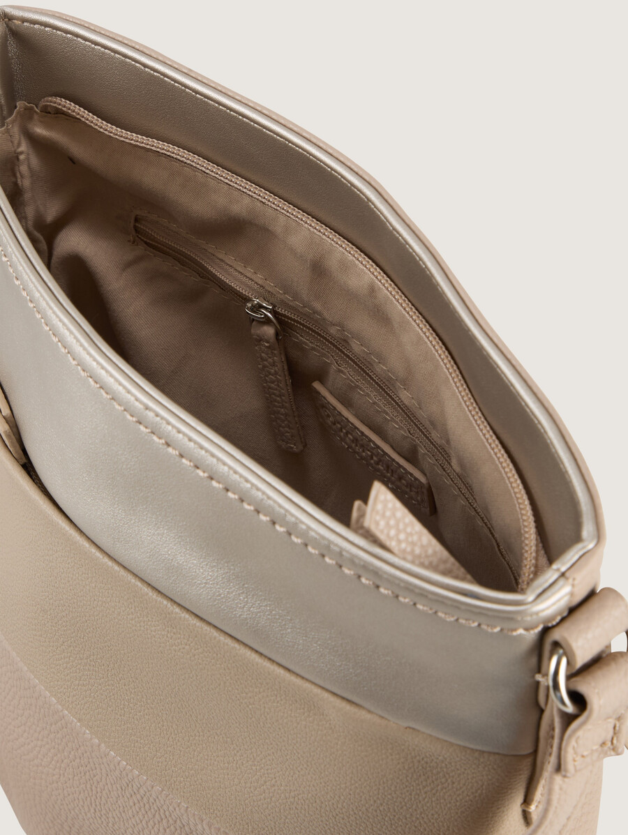 bolso de hombro ttnicolina m con mezcla de materiales