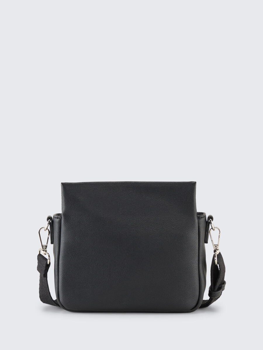 bolso de hombro ttrella s con pequeña solapa y logotipo en relieve