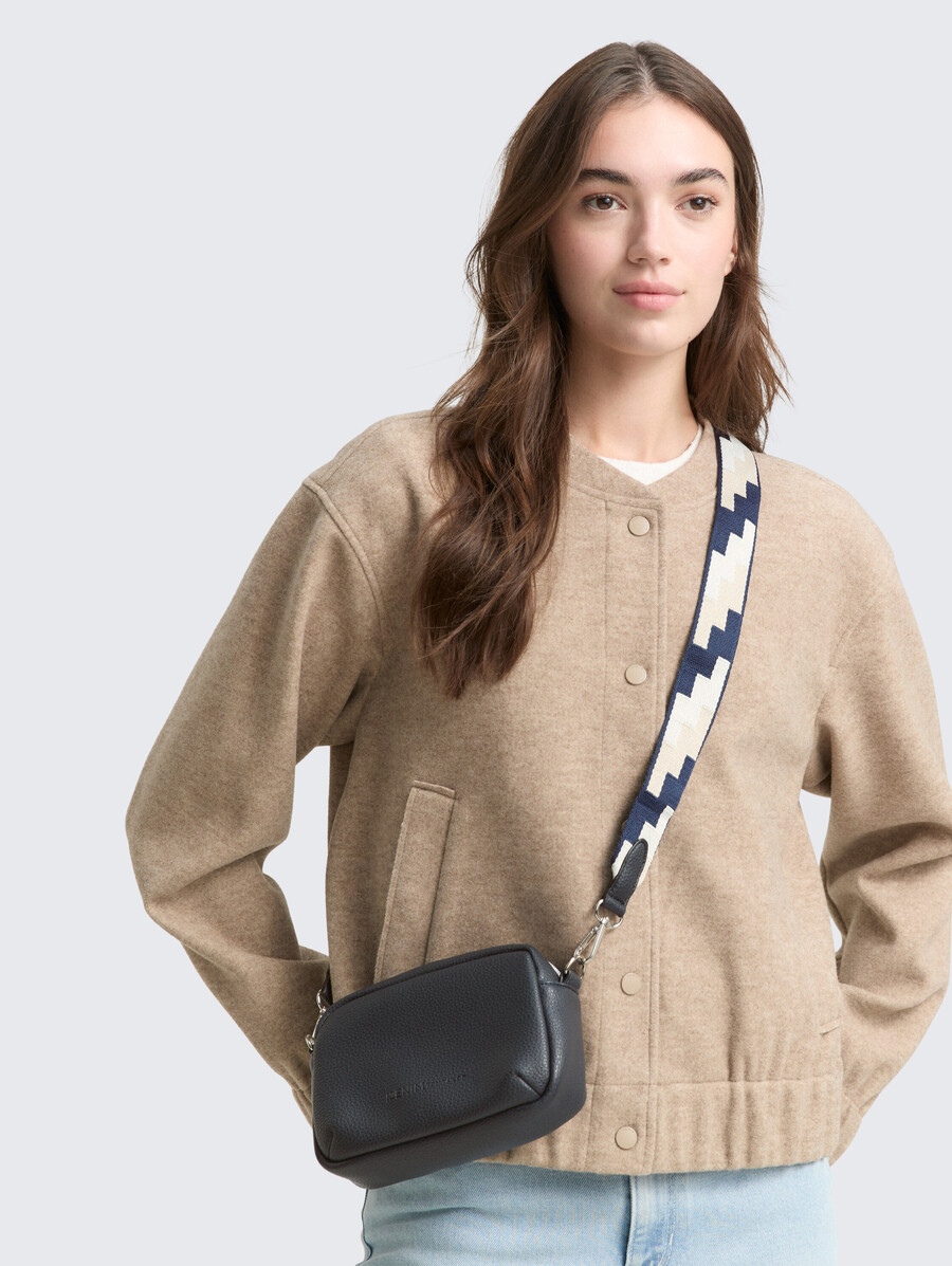 bolso de hombro de piel sintética ttsada