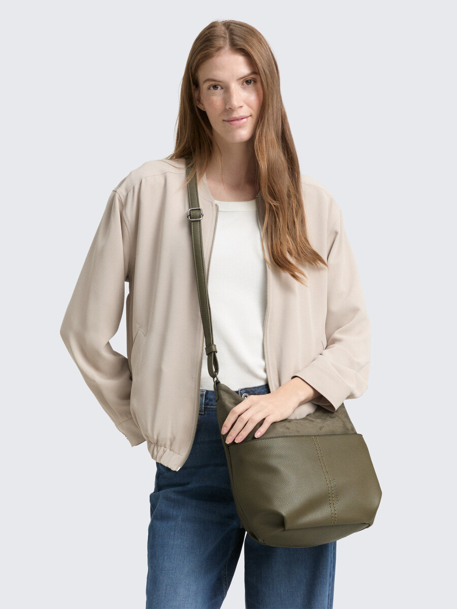 bolso de hombro ttmiha m con mezcla de materiales