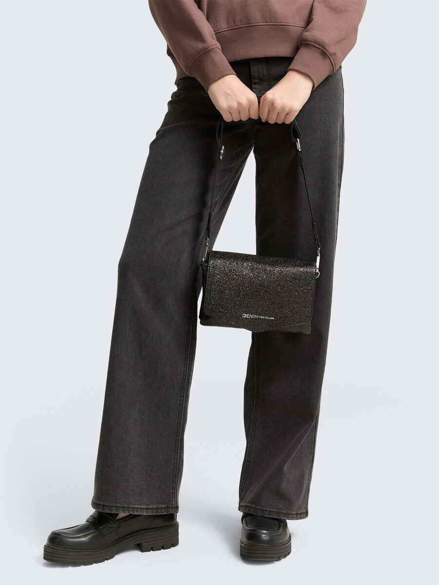 bolso de hombro ttquinn s con efecto brillante