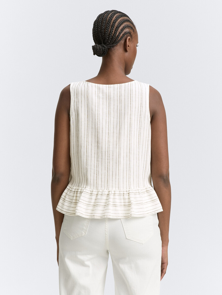 blusa con contenido de lino