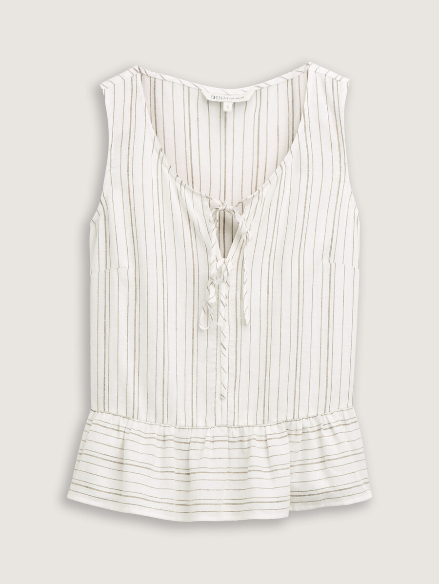 blusa con contenido de lino