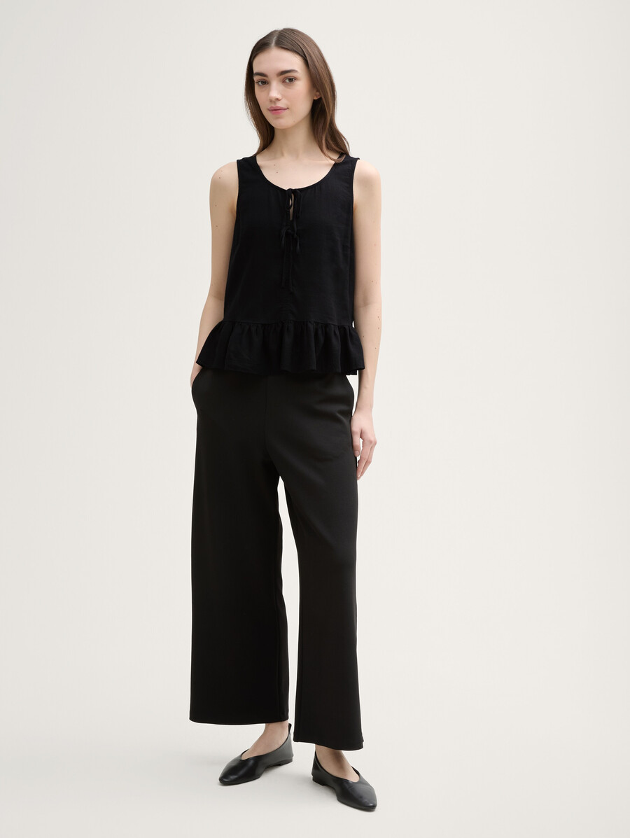 blusa con contenido de lino