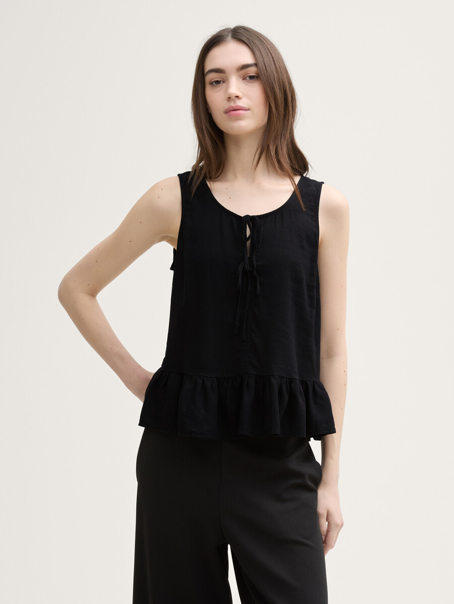 blusa con contenido de lino