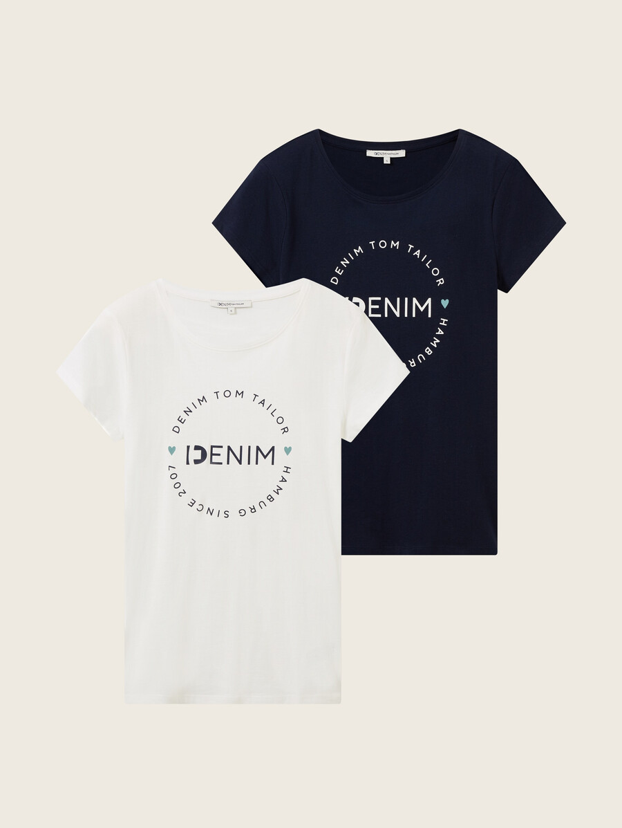 camiseta estampada en pack de 2