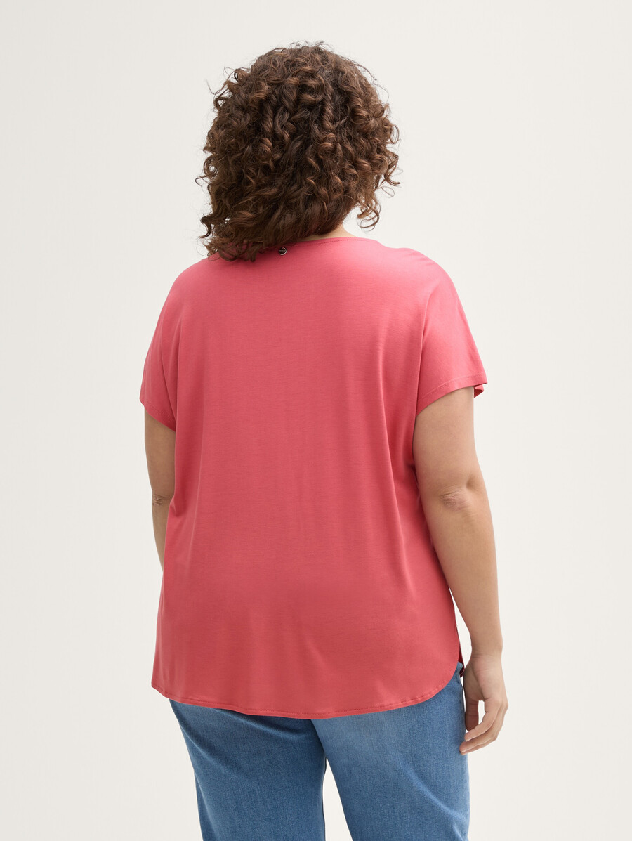 talla grande - camiseta en mezcla de materiales